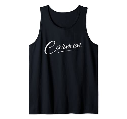 Camisa con nombre personalizado Carmen. Nombre de Carmen Camiseta sin Mangas